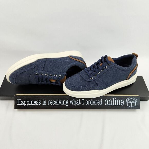 🩵NIB Bruno Marc Blue Canvas Skate Sneakers Size 11 - Picture 4 of 12